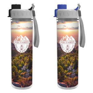 Frost Flow Insulated Bottle with Quick-Snap Lid and Full-Color Paper Insert - 16 oz.