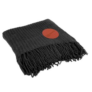 Plush Knit Fringe Throw