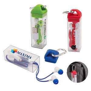 Wireless Comet Earbuds with Carabiner