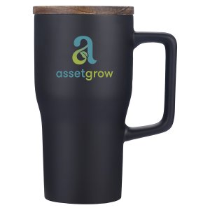 Mug & Lid Combo: Wood-Topper 18 oz