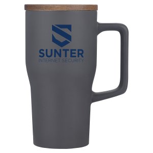 Mug & Lid Combo: Wood-Topper 18 oz