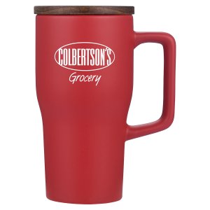 Mug & Lid Combo: Wood-Topper 18 oz