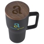 Mug & Lid Combo: Wood-Topper 18 oz
