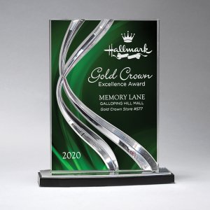 Small Ribbon Twist Lucite Award
