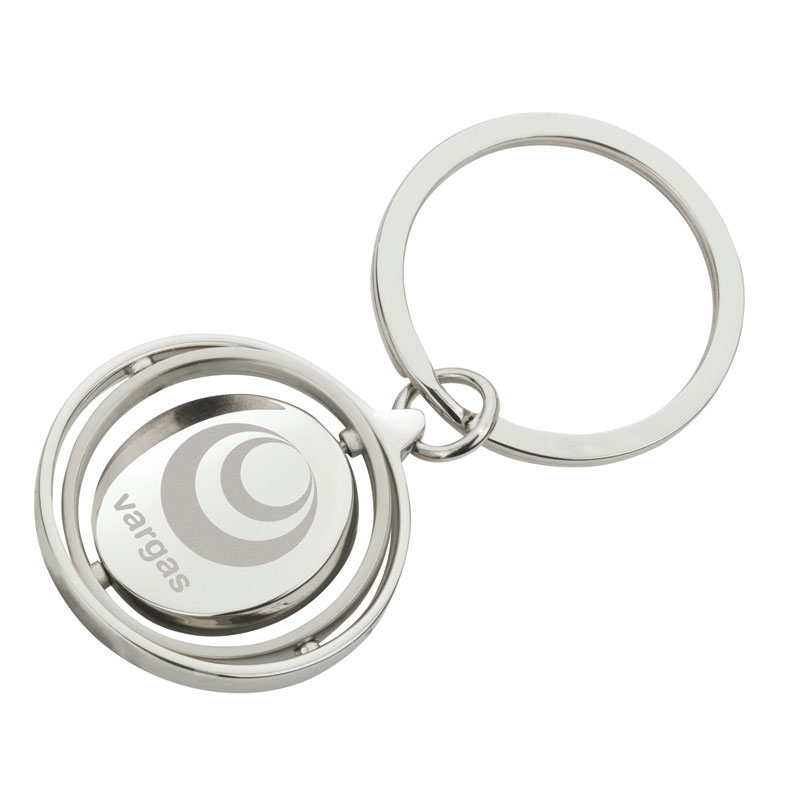 Nickel Finish Spinner Keyring