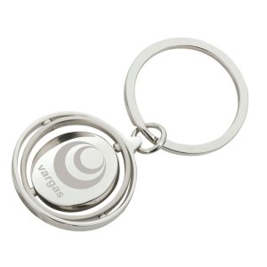 Nickel Finish Spinner Keyring