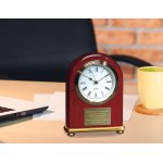 Rosewood Arch Tabletop Clock