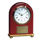 Rosewood Arch Tabletop Clock
