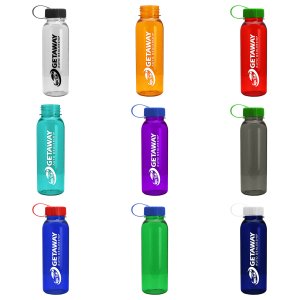 Grip Flats Tritan Bottle with Tethered Lid - 24 oz.