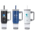 NAYAD Quest 23 oz Stainless Steel Double-Wall Vacuum Insulated Mug with Foldable Handle & Snack Cup
