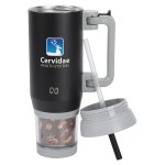 NAYAD Quest 23 oz Stainless Steel Double-Wall Vacuum Insulated Mug with Foldable Handle & Snack Cup