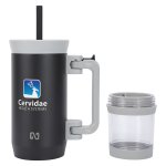 NAYAD Quest 23 oz Stainless Steel Double-Wall Vacuum Insulated Mug with Foldable Handle & Snack Cup