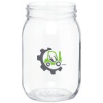 Rustic Sipper Mason Glass Jar 16 oz