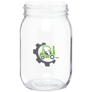 Rustic Sipper Mason Glass Jar 16 oz