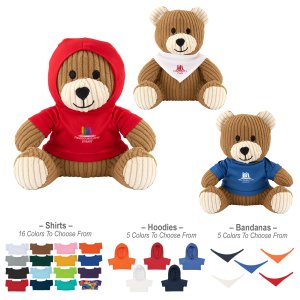 6" Cordy Corduroy Plush Bear