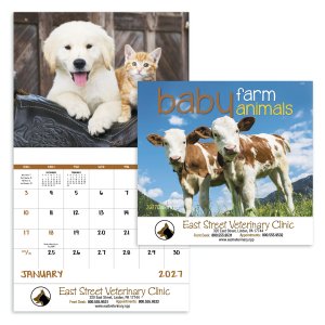 Baby Farm Animals - Stapled Calendar