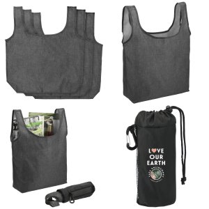Recycled Ripstop Shopper Totes 3-Pack