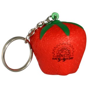 Strawberry Stress Ball Key Chain