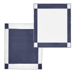 Navy Blue With White