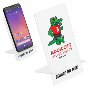 Two-Piece Transparent Smartphone Stand