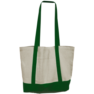 Color Accent Canvas Shopper