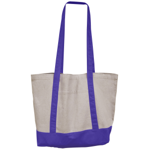 Color Accent Canvas Shopper