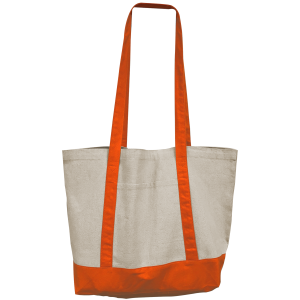 Color Accent Canvas Shopper