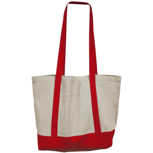 Color Accent Canvas Shopper