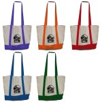 Color Accent Canvas Shopper