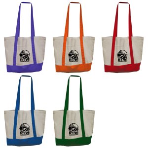 Color Accent Canvas Shopper