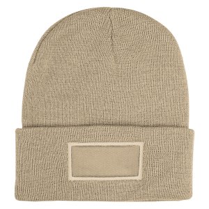 Cuffed Beanie with Cotton Label Patch