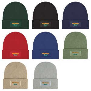Cuffed Beanie with Cotton Label Patch