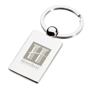 Rectangular Chrome Key Ring