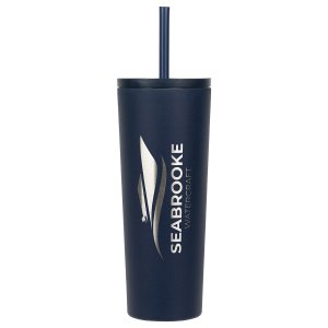 Breezy 24 oz Stainless Tumbler with Straw