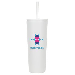 Breezy 24 oz Stainless Tumbler with Straw