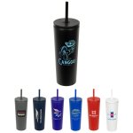 Breezy 24 oz Stainless Tumbler with Straw