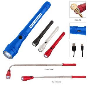 Recycled Aluminum Rechargeable Telescopic Flashlight