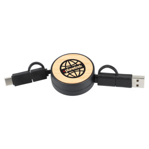 Bamboo Tech 5-in-1 Retractable Charger