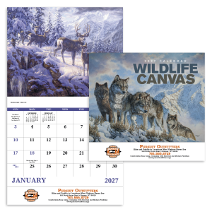 Wildlife Canvas - Stapled Calendar