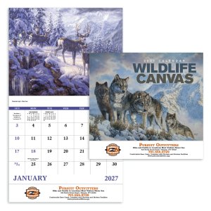 Wildlife Canvas - Stapled Calendar
