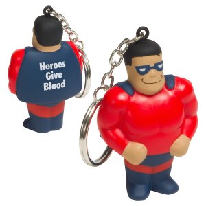 Superhero Stress Reliever Keychain