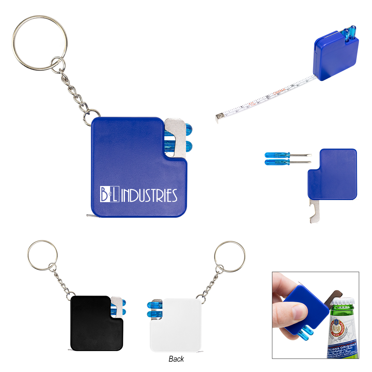 Compact Screwdriver and Bottle Opener Key Chain